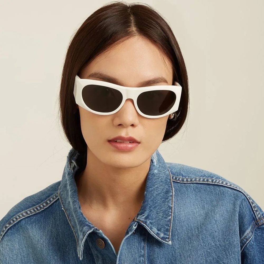 CELINE WHITE/GREEN ACETATE MASK UNISEX SUNGLASSES CL40079I